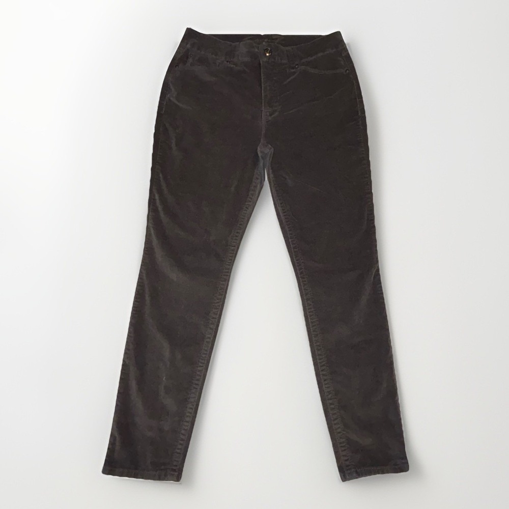 Seven7 Womens Velvet Tummyless High Rise Skinny Jean, Gray/Quiet‎ Shade Size 14